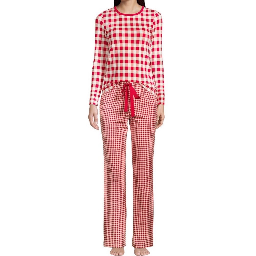New Lands End X Draper James Gingham Pajamas THREE remaining PAIRS sold as a LOT